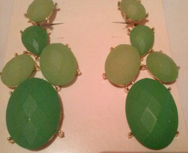 Brinco Facetada Verde