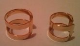 Anel Falange Duplo Dourado